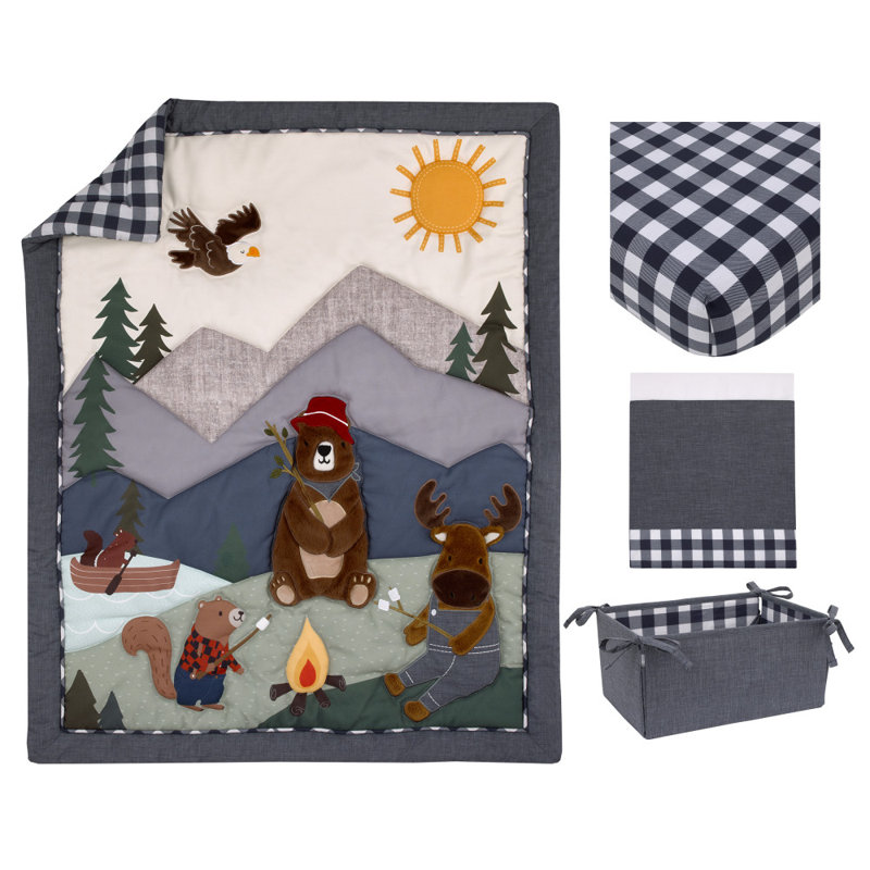 NoJo Into the Wilderness Timmons 4 Piece Crib Bedding Set