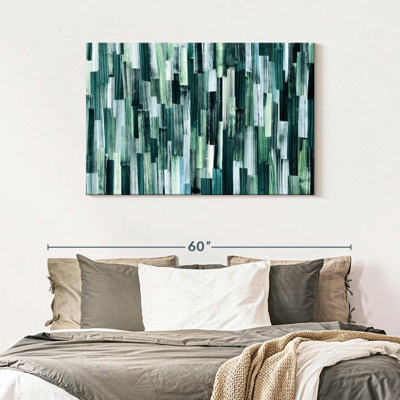 Avery Emerald Brushstrokes, 30" H x 45" W