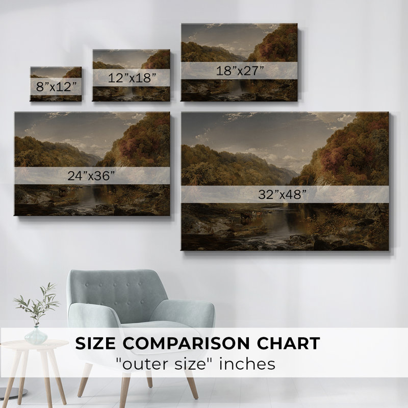 «Vintage Landscape - DCI» sur toile, Toile tendue, H 9 po x l 13 po x P 1,5 po