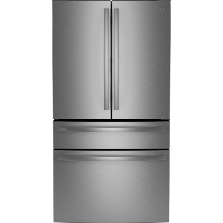 GE Profile ENERGY STAR 23.2 Cu. Ft. Smart Counter-Depth Fingerprint Resistant 4-Door French-Door Refrigerator With Dual-Dispense Autofill Pitcher