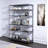 Vonara Rustic Gray Oak & Chrome Finish Bookshelf
