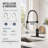  Single-Handle High-Arc Pull-Down Kitchen Faucet with Deck Plate-856708975