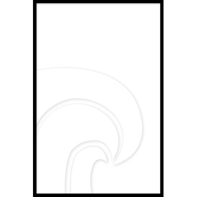 Water Wave - Floater Frame Print on Plastic / Acrylic