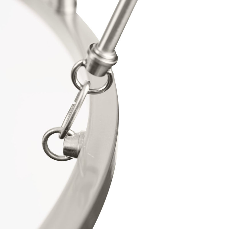 Lustre à 15 lumières de style bougie Nicat, Nickel brossé