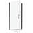 1/4" Tempered Glass Pivot Shower Door For Bathroom - Matte Black Easy Install With Stainless Steel Handle