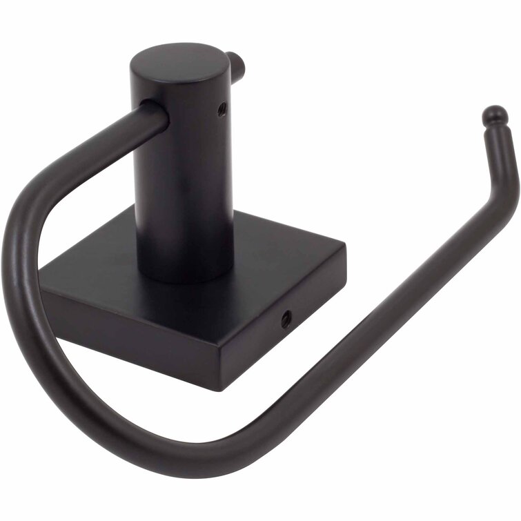 Franklin Brass Maxted Matte Black Wall Mount Euro Toilet Paper Holder in  the Toilet Paper Holders department at
