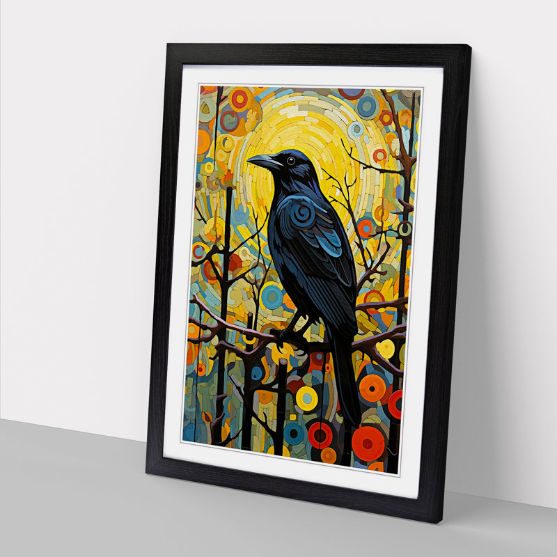 Single Picture Frame Print on Wood, 34cm H x 25cm W, Black Framed