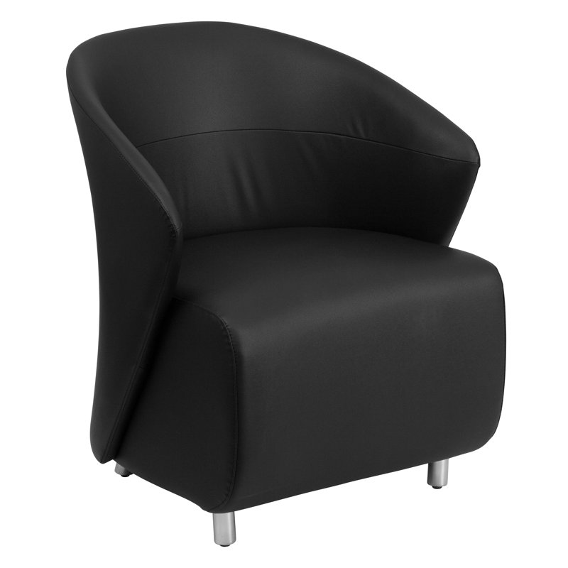 Méridienne incurvée NavS LeatherSoft, Noir