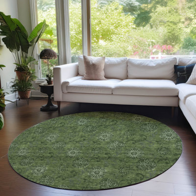 Malchow Washable Floral Indoor / Outdoor Rug