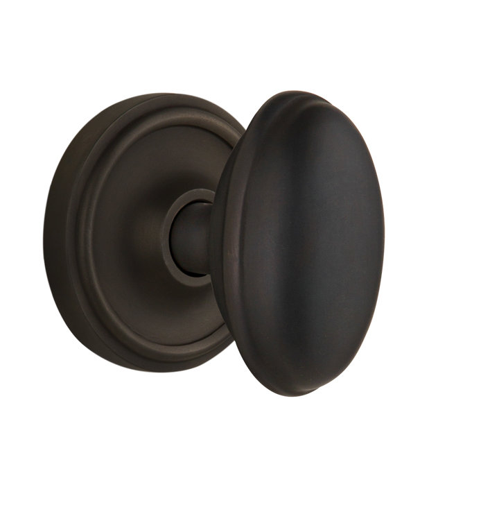 Rosette classique avec bouton de porte Homestead, Bronze frotté à l'huile, 2 3/4 po