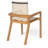2 Seater Outdoor Chairs: Beige Mesh & Wood Base Dining Chair Pair: Frame And Fashionable Textile-446070943