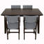 1 table en bois massif et 4 chaises rembourrées-970662161-970662165