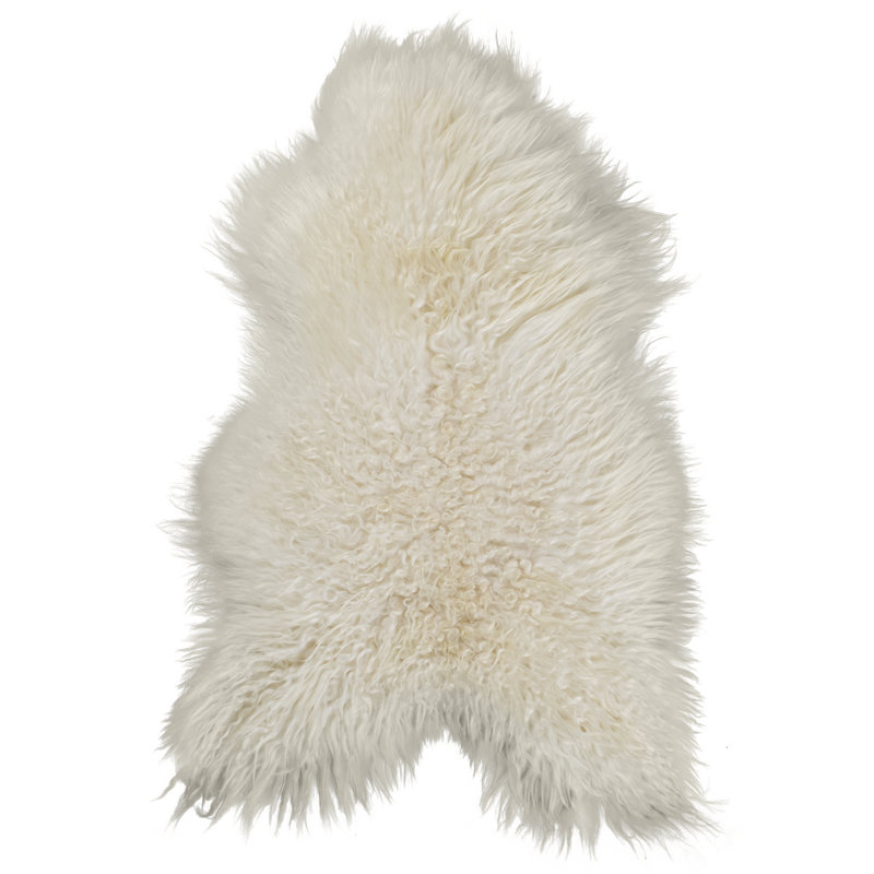Altynai Solid Colour Sheepskin Hand Woven 60cm X 95cm Area Rug