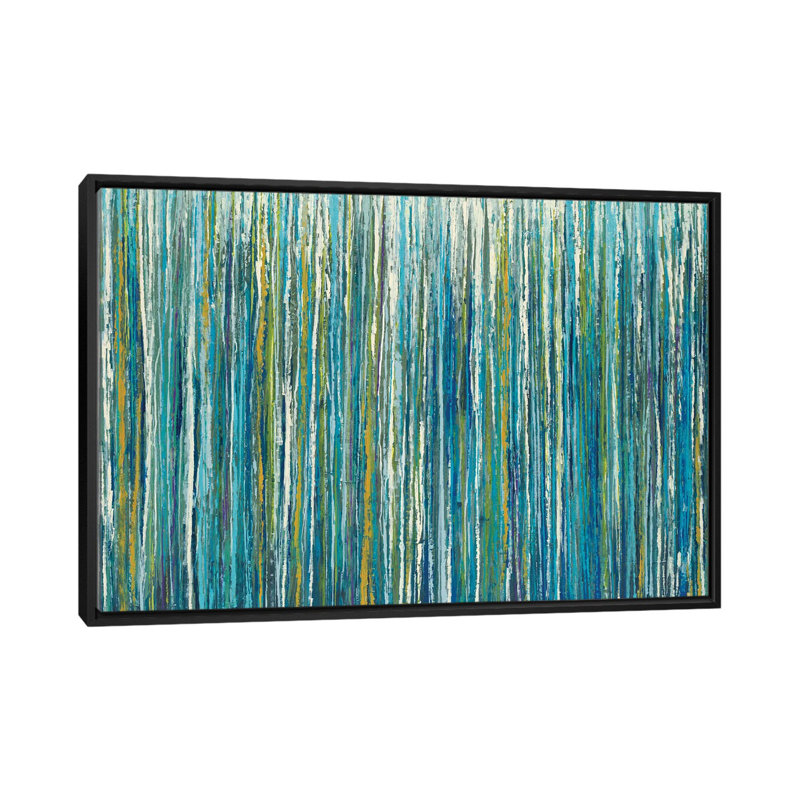 « greencicles », reproduction sur toile, H 18 po x l 26 po x P 1,5 po, Toile avec cadre noir, Pas de tapis
