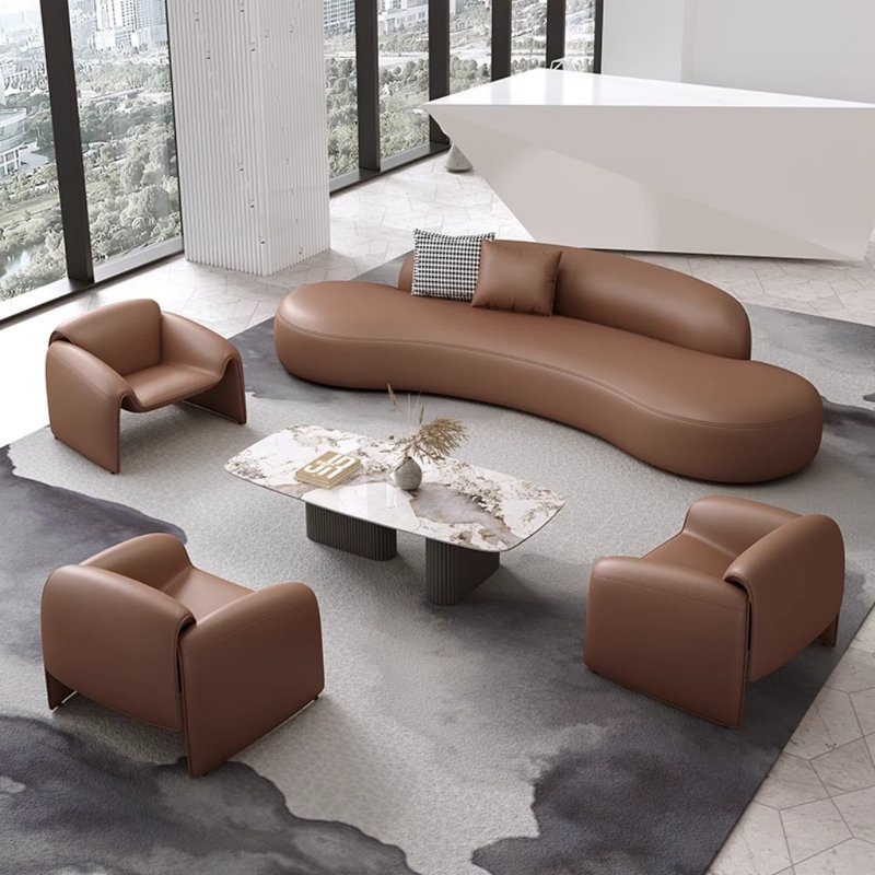 Combinaison de table basse moderne simple brun
