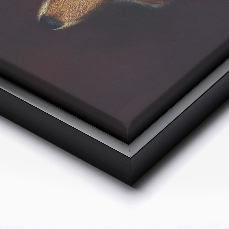 Renard le renard, Black Framed, Canvas, 11"H x 14"W