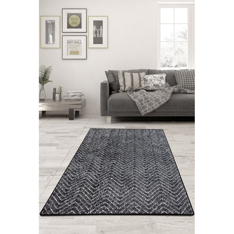 Tapis antibactérien antidérapant 100% polyester, 47,2 po x 70,9 po | Poils de 0,16 po de hauteur, lavable à la machine, base en feutre durable | Parfait pour le salon, la chambre à coucher et la salle à manger | Doux, élégant et facile à entretenir