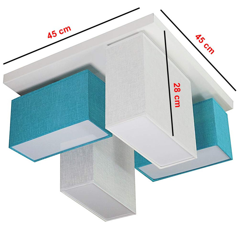 Holsworthy Fabric Semi Flush Mount