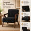 Fauteuil d'appoint rembourré avec cadre en bois incurvé ROvelia-133588833