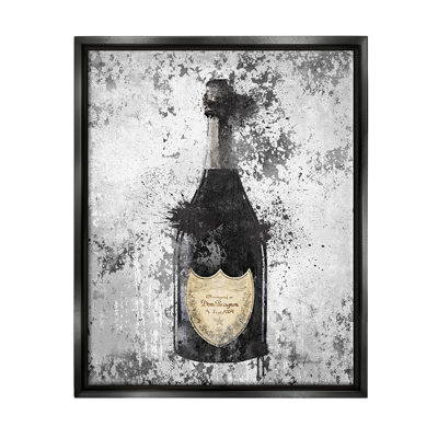 " Champagne Gray Gold Ink Illustration " by Amanda Greenwood