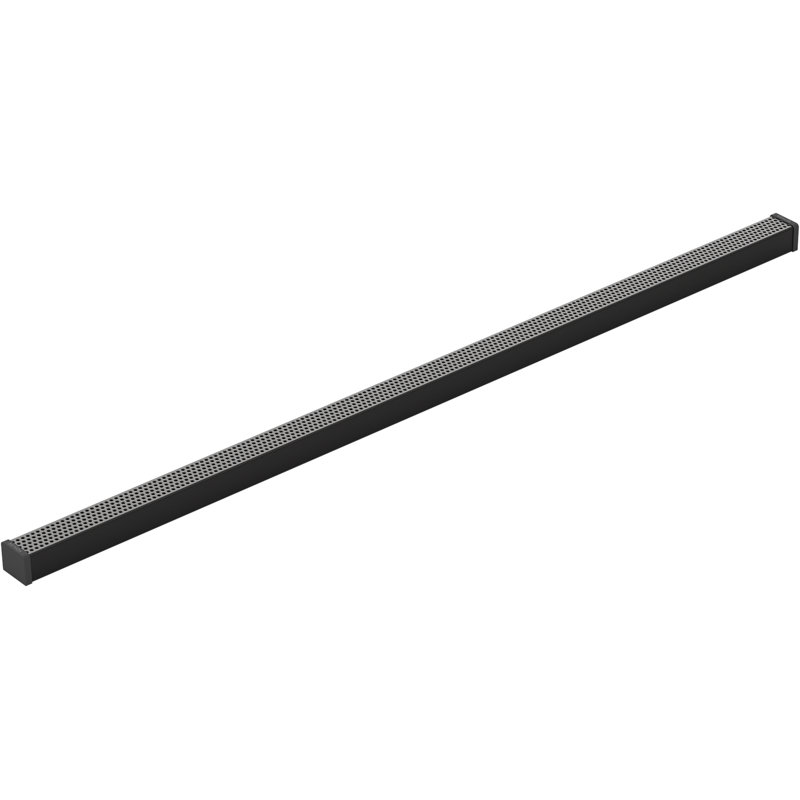 Linear Grid Shower Drain, Matte Black