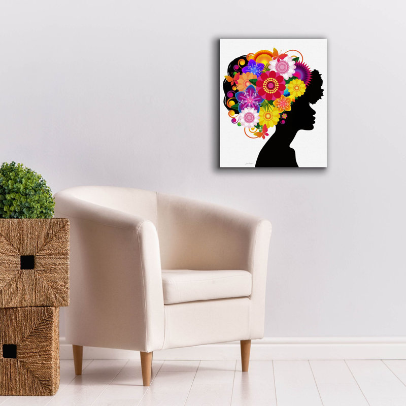 «Oh Happy Day A» par Jean Plout, art mural sur toile, H 24 po x l 20 po x P 0,75 po