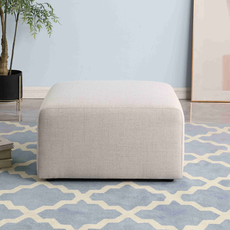 Canapé-repose-pieds, sans assemblage, tissu chenille