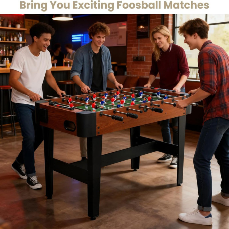 Table de soccer sur table 4 pi, table de jeu de soccer compacte pour enfants et adultes, table de jeu d'intérieur pour la famille