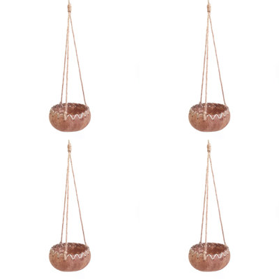 Pot à fleurs suspendu en bois