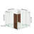 Acrylic End Table w/ Storage Modern Geometric Side Table Square Nightstand 18”H