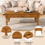 Table basse vintage brune naturelle avec tiroir de rangement Calvera-1380758246