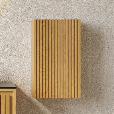 Armoire de salle de bain étroite de 23 po - couleur grain de chêne et grain de rangement élégant, simple et facile à installer