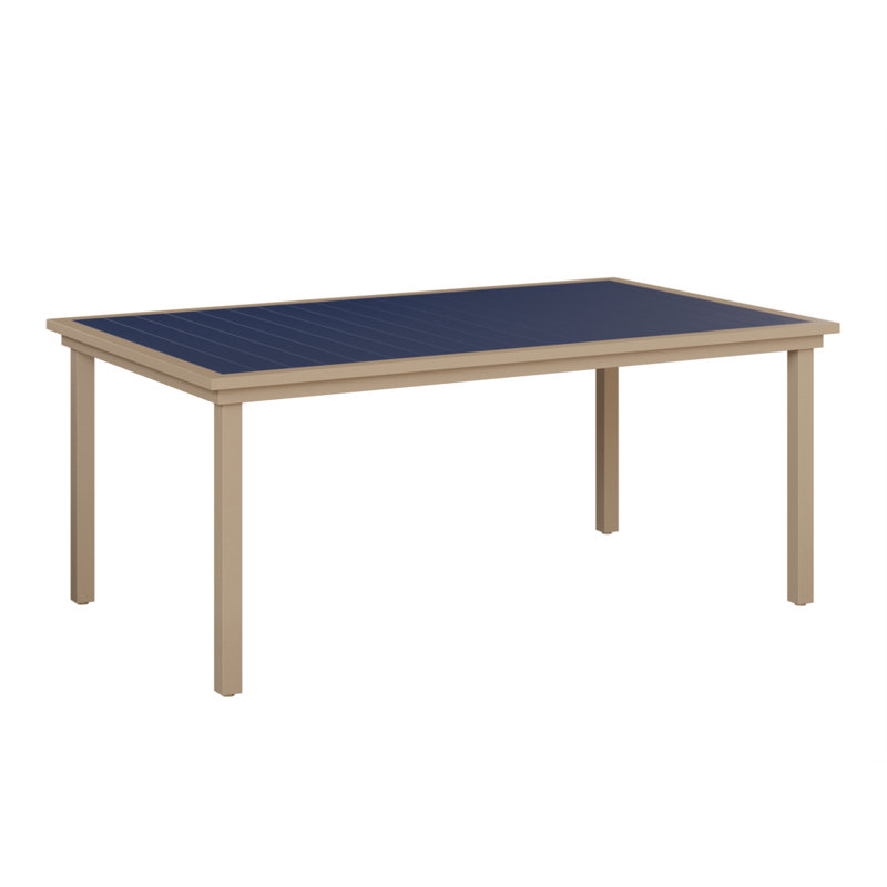 Vida Outdoor Dining Table, Sahara Speckle, Pacific Blue