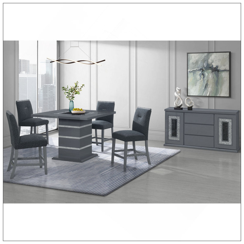 TABLE DE BAR ARIYA GRIS FONCÉ, Gris