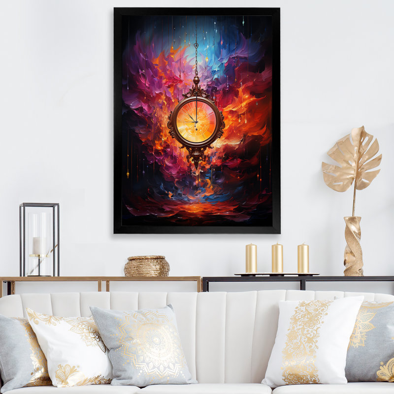 «Chandelier Whirling Embrace II», reproduction sur toile, Cadre photo noir, H 20 po x l 12 po x P 1 po