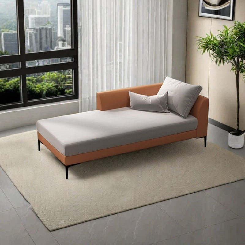 Fauteuil inclinable en éponge légère luxueuse, Orange / gris clair, Orienté à droite