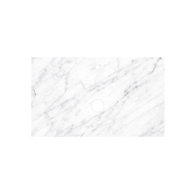 37" Single Bathroom Vanity Top in Carrara