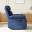 Fauteuil inclinable et pivotant bleu en chenille-265122198