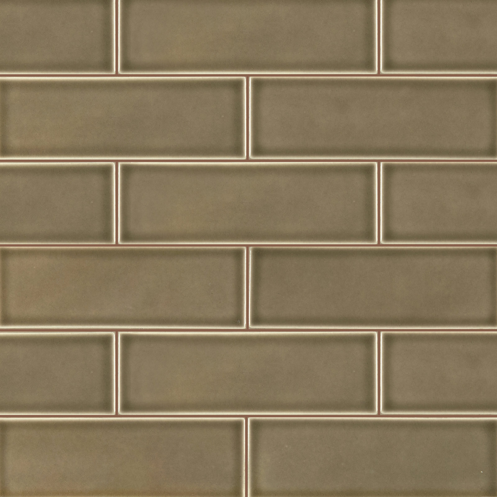 Subway 4" x 12" Ceramic Wall Tile, Hearthstone
