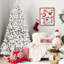 Arbre de Noël enneigé 8 pi avec 700 lumières Ul, 54 pins, pointes enneigées, structure à charnières 1754, support en métal robuste pour l'apparence des Fêtes d'hiver, feuillage véritable, design, décoration de base stable