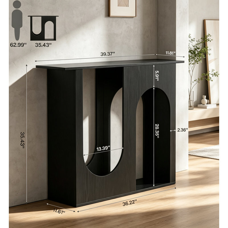 Table console étroite, table basse