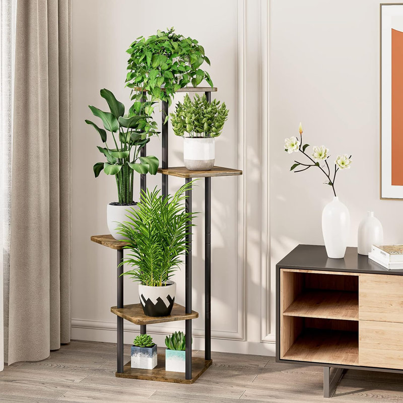 Support pour plante Kamarl, Brun / Noir