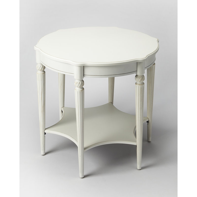 Bainbridge Round Side Table, Cottage White