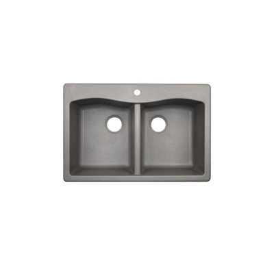 33'' L Double Bowl Granite Kitchen Sink