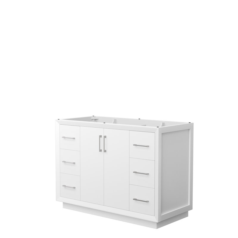 Strada 47.25'' Single Bathroom Vanity Base Only, White/Gray