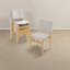 Chaises de salle à manger rembourrées peu encombrantes en bois naturel de style rustique pour la cuisine
