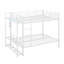 Lit superposé double au-dessus de double avec tablettes en filet et crochets à vêtements, cadre de lit superposé en métal avec lumière DEL-342819556