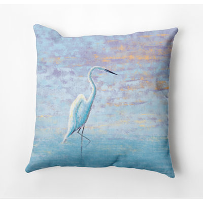 Housse de coussin d'extérieur à imprimé plage