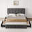 King Size Bed Frame With Adjustable Headboard And 4 Storage Drawers, Soft Upholstered Platform Bed Frames With Wooden Slats Support, No Box Spring Needed, Dark Grey