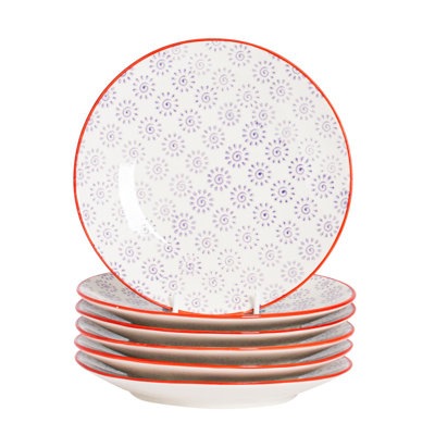 Nicola Spring - Hand-Printed Side Plates - 18cm